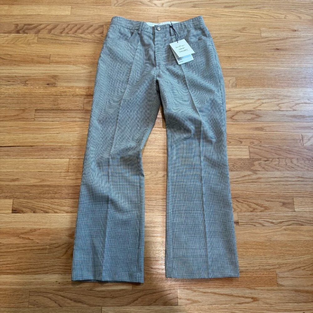 Second Layer Valluco Houndstooth Wool Trousers Mu… - image 1